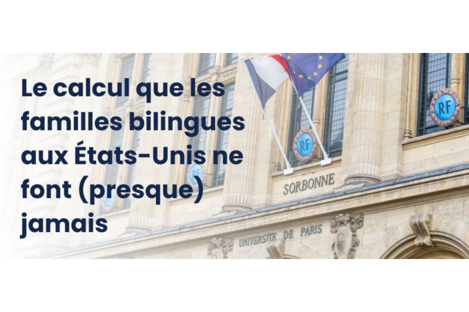 Quand la scolarité française devient le meilleur investissement éducatif